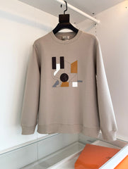 Leather pattern sweatshirt