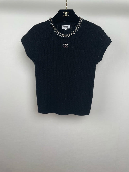 C 25sS small flying sleeve knitted short sleeve