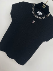 C 25sS small flying sleeve knitted short sleeve