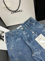 High-rise wide-leg straight jeans