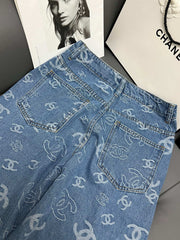 High-rise wide-leg straight jeans