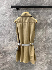 Lapel Work Vest Dress