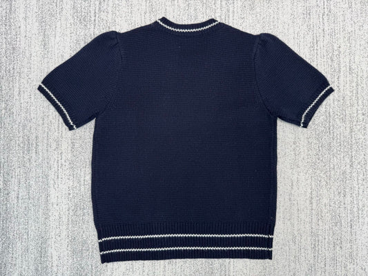 New Dior classic letter embroidered cashmere knitted short sleeves