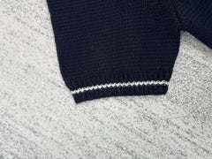 New Dior classic letter embroidered cashmere knitted short sleeves