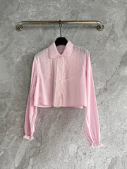 Pink embroidered shirt