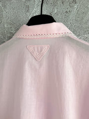 Pink embroidered shirt