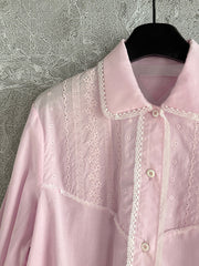 Pink embroidered shirt