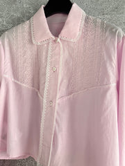 Pink embroidered shirt