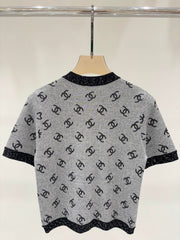 short sleeves25 new summer round neck letters