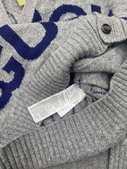 Intarsia wool cardigan
