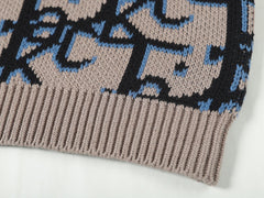 Jacquard vest sweater