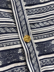 25Fw early autumn new striped logo jacquard single-breasted round collar jacket