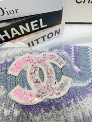 Chest sequined double C short sleeves