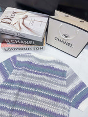 Chest sequined double C short sleeves