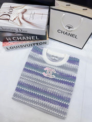 Chest sequined double C short sleeves