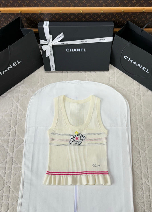 25P Fish knitted vest camisole