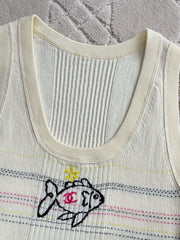 25P Fish knitted vest camisole