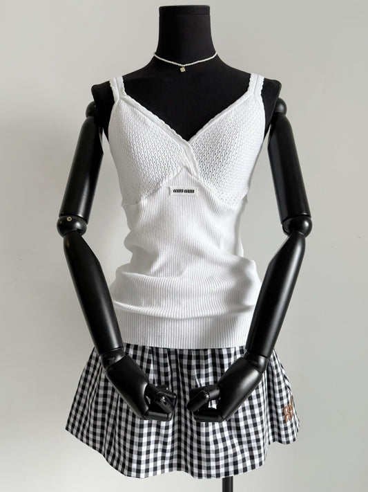 Egyptian cotton mm stretch knit vest