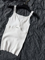 Egyptian cotton mm stretch knit vest