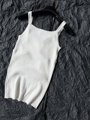 Egyptian cotton mm stretch knit vest