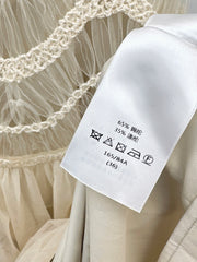 C 25Ss Spring and Summer Latest Heavy Weaving Lace Splicing Tulle Dress