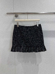 French palace style sequined ruffled jacket + skirt