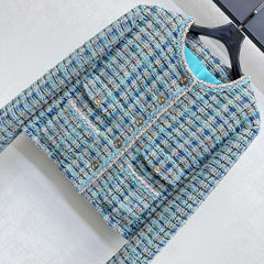 Braided dress jacket with binding hem