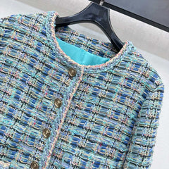 Braided dress jacket with binding hem