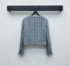 Braided dress jacket with binding hem