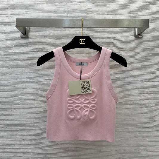 Embossed slim-fit stretch-knit vest