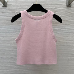 Embossed slim-fit stretch-knit vest