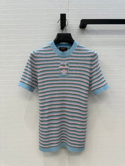 Colorful striped wool sweater