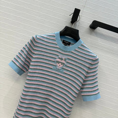 Colorful striped wool sweater