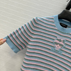 Colorful striped wool sweater