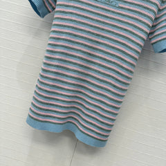 Colorful striped wool sweater