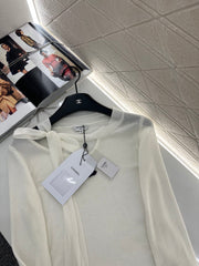 off-shoulder tie knit top