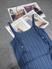irregular hem suspender dress