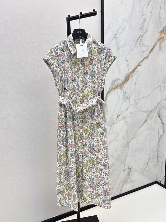 Floral print sleeveless dress