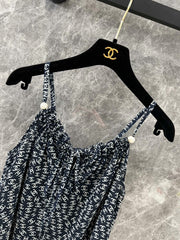 Full-print pearl camisole