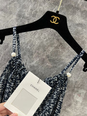 Full-print pearl camisole