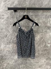 Full-print pearl camisole