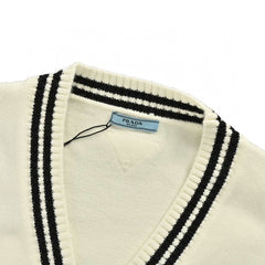 Applique Preppy Cardigan Sweater
