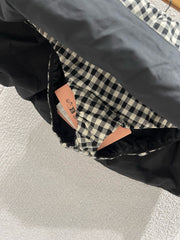 Black & White Gingham Mini Skirt
