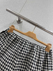 Black & White Gingham Mini Skirt