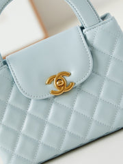 Popular leather chain shoulder handle bag