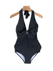 Simple slim sexy one-piece swimsuit