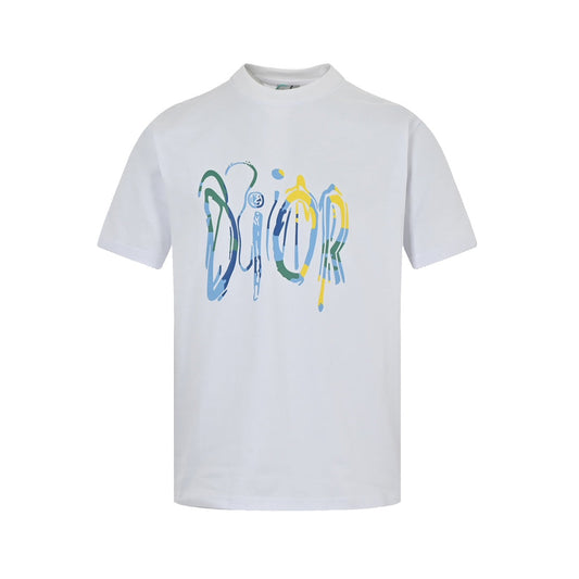 graffiti letter print short sleeved
